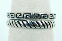 2 Carolyn Pollack Sterling Stacking Rings, Size 8