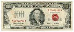 Nice 1966 Series Small Size $100 Red Seal Note
