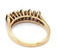 Tasteful 14K YG Ring with Marquise Sapphires & Diamonds