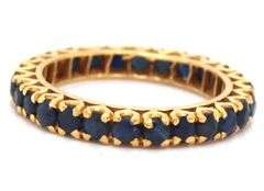 Useful 14K YG Sapphire Anniversary Band