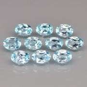 10 beautifully matched Swiss blue topaz! 9.62 carats!