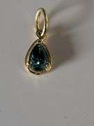 Certified Yellow Gold Blue Lab Diamond Pendant