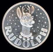 1 Troy Ounce .999 Silver Rudolf Gift Round