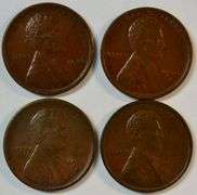 Nice Uncirculated 1916-D, 16-S, 17-D, & 17-S Lincoln Cents
