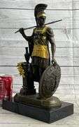Greek Warrior Roman Soldier Bronze Sculpture