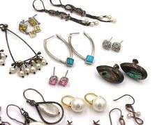 Group lot of Vintage 925 sterling silver earrings