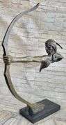 Archer Indian Warrior Bronze Sculpture