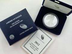 2012-W Proof American Silver Eagle, OGP