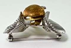 Art Nouveau-Inspired 18K Elephant Brooch