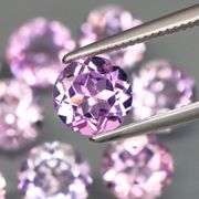 High fire and vivid color! 7.98ct set of violet pink Amethyst!