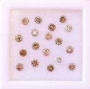 Untreated! .76ct set of real Champagne Diamonds!