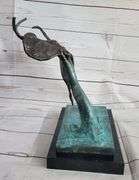 Melting Clock Bronze Figurine