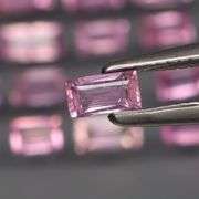 Baguette cut! 2.73ct set of Sapphires with candy pink hues!