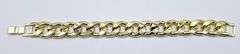 Strong 14 Kt Yellow Gold Plate Curb Link Bracelet