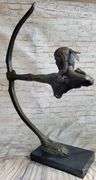 Archer Indian Warrior Bronze Sculpture