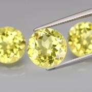 Heavy 9.65ct 3pc Lemon Citrine set! 10mm EACH!