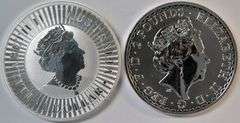 2019 Superb Gem BU pure 1 oz Silver $1 Australia Kangaroo & 2 Pound British Britannia