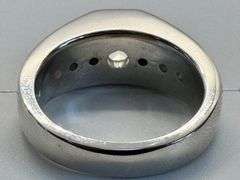 14K White Gold Round Brilliant Cut Diamond Ring