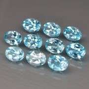 Glittering! 10 piece! 15.40ct full fire sky blue Topaz set!