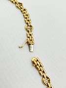 Italian 14KT Yellopw Gold Solid Panter Chain With H Shape Connector Links Chain