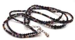 Multi color gemstone 3 strand necklace