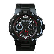 Denovo Swiss Made Men’s Watch, New in Box, 100m Water Resistance, Rubber Strap with an Extra Leather