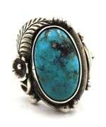 Group lot of 3 Vintage 925 sterling silver turquoise rings