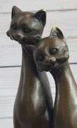 Two Cat Bronze Figurine