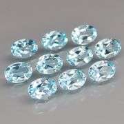 10 beautifully matched Swiss blue topaz! 9.62 carats!