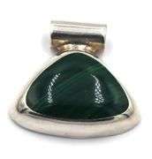 Vintage 925 sterling silver Malachite and turquoise pendants