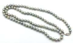 5.5-6mm Grey pearl necklace
