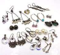 Group lot of Vintage 925 sterling silver earrings