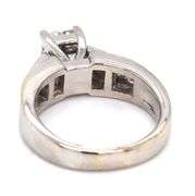 14kt White gold 1ctw princess cut Invisible set engagement ring