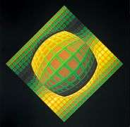 Rare Victor Vasarely Heliogravure Circa 1974, AXO-44
