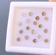 Untreated! .76ct set of real Champagne Diamonds!