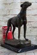 Greyhound Family Dog Bronze Sculpture