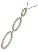 Roberto Coin 0.75ctw Diamond Triple Open Circle Drop Pendant Necklace in 18K