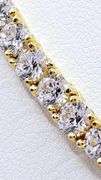 Sparkling Yellow Gold Plated 36 Ctw CZ Tennis Necklace