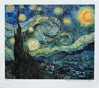 Estate Pencil Signed Vincent Van Gogh, Starry Night