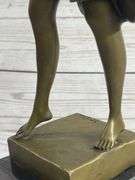Arabian Girl With Lifting Skirt On Rug Bronze Sculpture