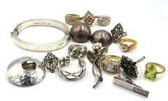 Group lot of Vintage 925 sterling silver mixed jewelry