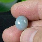 Collectors 7ct gray blue untreated Burmese Jade cabochon