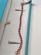 14k Gold Certified Ruby Bracelet with Diamond Accents