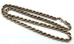 Heavy Vintage 925 sterling silver rope chain necklace