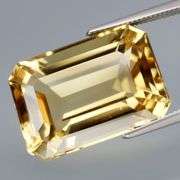 Impressive 17.97ct richly colored emerald cut Citrine! Untreated!