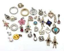 Group lot of Vintage 925 sterling silver charms and pendants