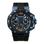Denovo Swiss Made Men’s Watch, New in Box, 100m Water Resistance, Rubber Strap with an Extra Leather