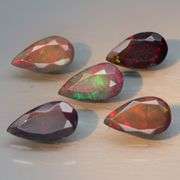 So much color! 3.41ct set of Ethiopian Black Opals!