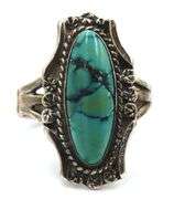 Group lot of 3 Vintage 925 sterling silver turquoise rings