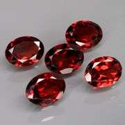 Outstanding color! 7.65ct real ruby red Garnet set!!